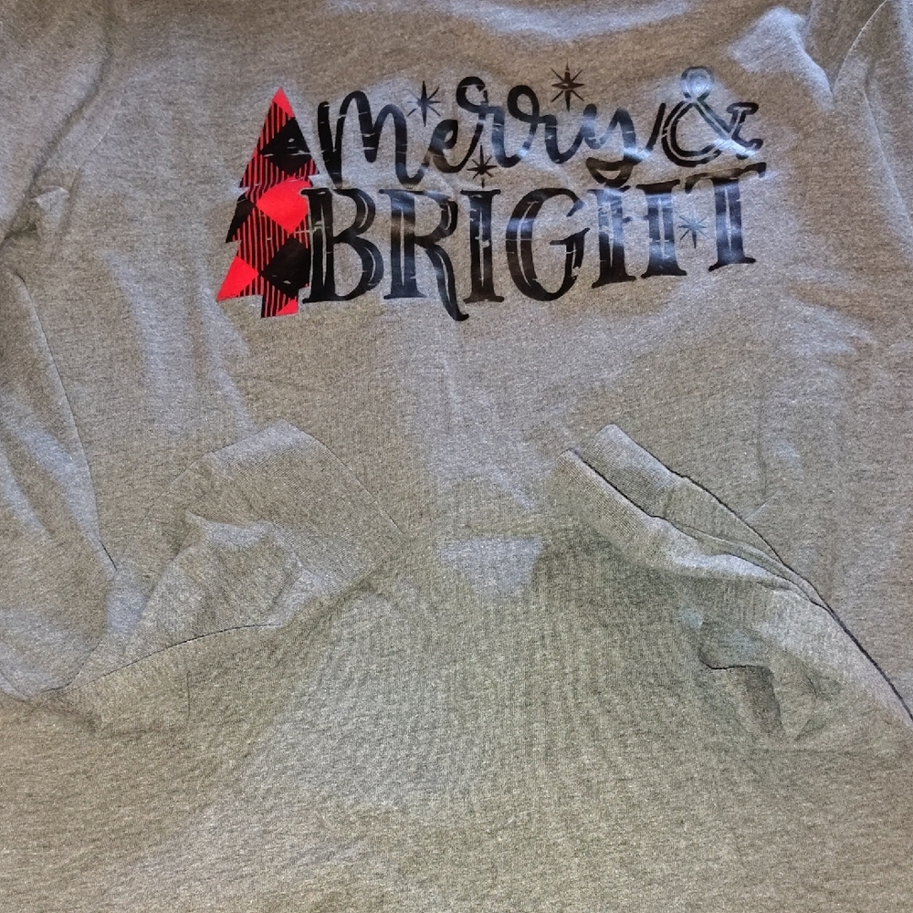 Gray 'Merry & Bright' Graphic Sweatshirt